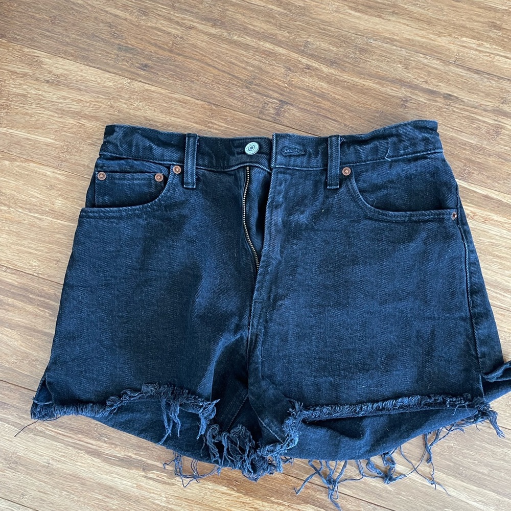 Barely worn black denim short